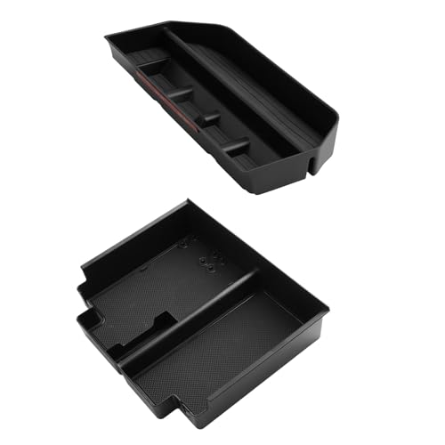 Image of LUWU 2026 2027 Ford Expedition Accessories Compatible with 2025 2026 2027 Ford Expedition (Active /Platinum /Tremor /King Ranch) Center Console Organizer, Dashboard Storage Tray ABS Material Black 2-Pack