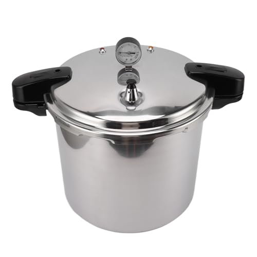 Fyearfly 32cm Pressure Cooker Large Capacity Aluminum Alloy Canner with Pressure Gauge for Gas and Flat Top Stoves, Fast Cooking, Energy Efficient - Image 3