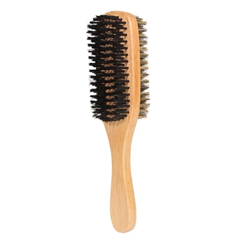 Baluue Beard Care Brush Barber Supply Natural Bristle Hair Brush Men's Beard Shaper Styling Oil Wooden Handle
