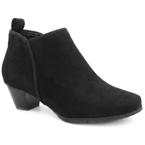 Image of Pavers Womens Wide Fit Smart Block Heel Ankle Boots Black Size 8