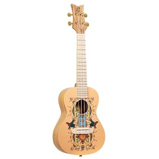 Ortega Guitars Ukulélé Concert Design – Série Art – Epicéa/Catalpa – Egypt (RUAR-EY) - Les Beatles, Paul McCartney, John Lennon, RIngo Starr, George Harrison