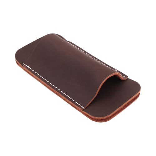 Create idea EDC Organisateur Ceinture Couteau-s Gaine Couteau Pliant-s Support Horizontal Cuir pour Ceintures 2 Pouces Et Moins Marron (11,6x4,5cm)