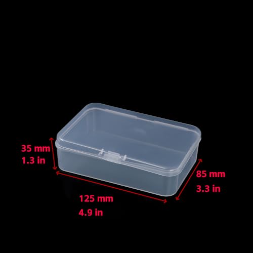 Image of 8-Pack Clear Plastic Boxes with Lids for Sewing Notions