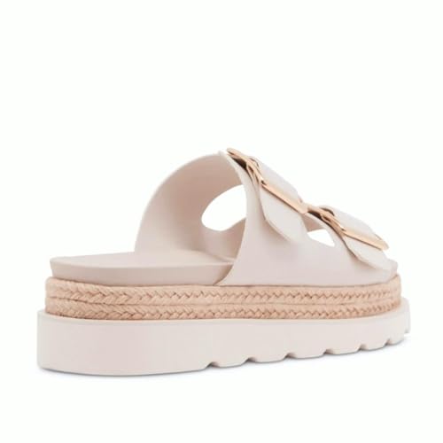 Image of Dsevht Raffia Platform Wedges Sandals for Women Espadrille Slide Sandal Adjustable Summer Woven Straw Crochet Cute Casual Beach Shoes
