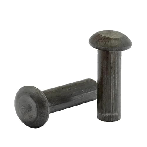 WKAIYUAN Remache de cabeza semicircular hierro M14, tamaño diámetro, sujetadores percusión sólidos, tipo botón estándar GB867(40mm)