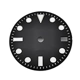 Melitare 1pc 28,5mm Uhr Zifferblatt Mit Datum Fenster Leucht Sterile Fit NH35 NH36 Uhren Automatische Bewegung Teile(Black-Silver a4)