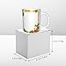 WHJDPP Strawberry Flower Frame Picture mug ceramic Mugs for cappuccino, latte, cereal, yogurt, milk, hot or cold drinks Micro-wave oven