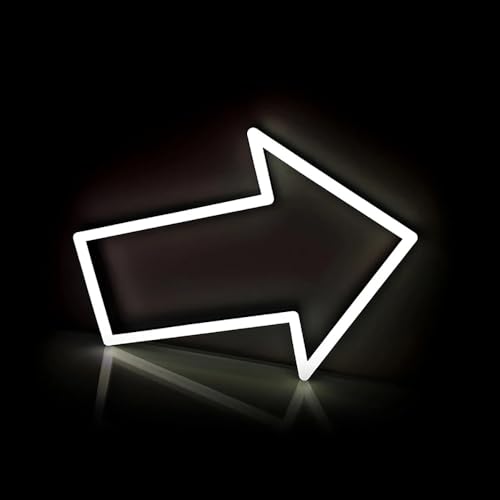 Directional Arrow Led Light Neon Sign Home Wall Decor Bar Restroom Signage Arrow Signs Bulbs Store Decors Custom Lamps USB Power.Size:14inches