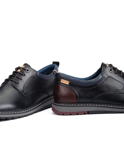 Pikolinos Para Hombre. M8J-4183C1 Zapatos De Piel Berna Negro (44), Plano, Cordones, Casual - 5