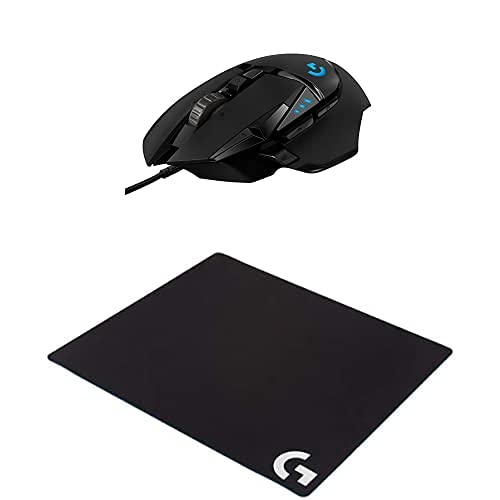 logitech G G640 Large Cloth Gaming Mousepad - Black & G502 Hero High Performance Gaming Mouse
