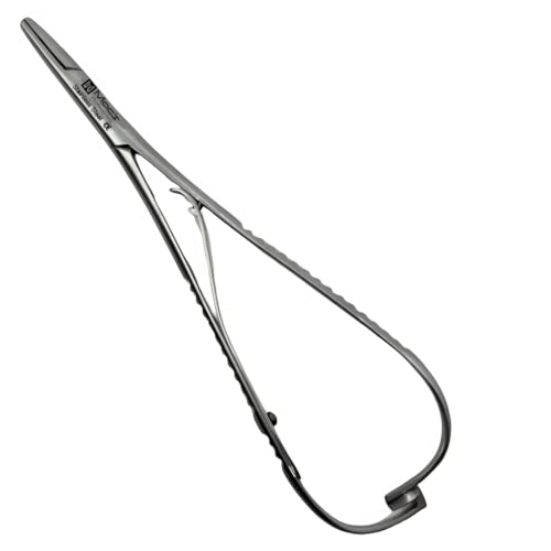 Macs Mathieu Needle Holder – 5.5 Inch Stainless Steel Spring Handle with Ratchet Lock & Serrated Jaws – Multipurpose Tool for Training, Veterinary, Dental, Labs & Crafts image 2