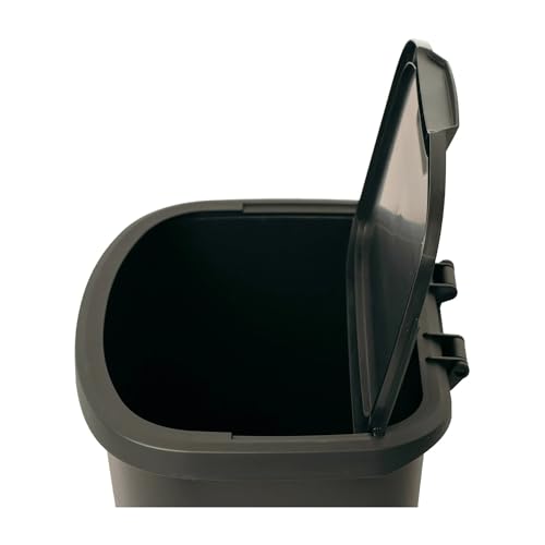 Caneca de basura rectangular 11 gal plástico con tapa elevable miniatura 5