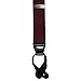 CTM Men's Big & Tall Elastic Button End Dress Suspenders with Silver Hardware, White