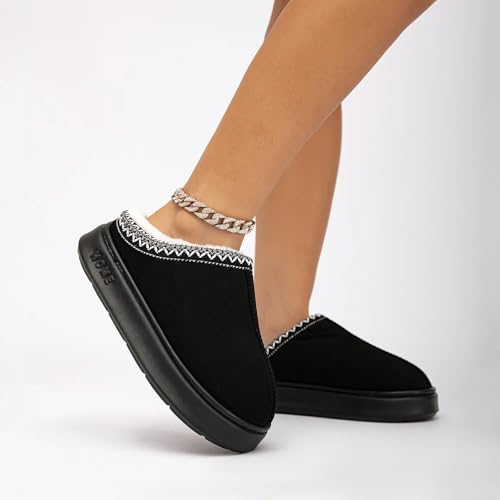 Cozy Platform Fuzzy Slippers for Women and Men Short Ankle Slippers with Anti-Slip Sole Lined with Warm Furry Perfect for Indoor & Outdoor Use4