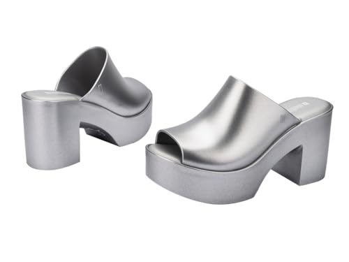 Image of Melissa Mule Heel Collection - Fashion Sandal for Women - Iridescent Comfortable Mule Style - High-Shine Upper with Bubblegum Scent - Chic and Sophisticated