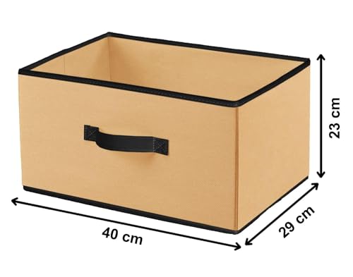 Image of Kuber Industries (Set of 12) Foldable Organisers Storage Box for Clothes | Dress Organizer & Cubbies Storage Cubes for Innerwear | Undergarments | Socks | Jeans | Books Arranging Utility Box (Brown)