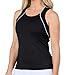 SOFIBELLA Mystic Sunrise 23 Inch Racerback Womens Tennis Tank - Black/M