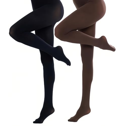 NJCXOLA 2 pares Medias Térmicas Mujer Medias Invierno Translúcidas Interior De Forro Polar Leggings Pantimedias Panty Termico Translúcidas Falsas