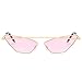 Produktbild Lazzboy Damenmode Cat Eye Shade Sonnenbrille Integrierte Streifen Vintage Brille Damen Triangle Brillen Katzenauge Retro Jahrgang Sonnenbrillen(Rosa)