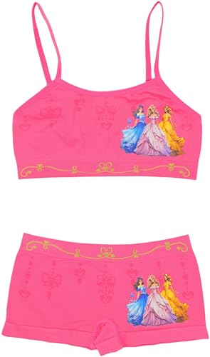 Image of ToBeInStyle Girl Pack of 6 Set Spaghetti Strap Training Bras & Boyshorts Bikinis