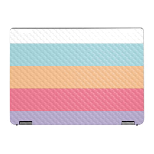 MightySkins Carbon Fiber Skin Compatible with Lenovo IdeaPad Flex 5 14" (2022) Full Wrap Kit - Peaches and Cream | Protective, Durable Textured Carbon Fiber Finish | Easy to Apply | Made in The USA