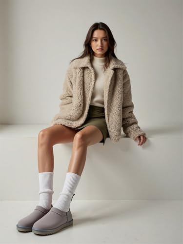 Platform Slippers for Kids Fashion Casual Fur Fleece Lined Mini Boots Girl Warm Outdoor Indoor House Non-Slip Snow Boots Boys Ankle Boots Big Kids Little Kid2