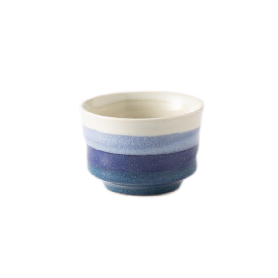???? Koyo Pottery 23364 Sake Ceramics, Japanese Dinnerware, Stylish, Blue Tiered Glass, Porcelain, Made in Japan