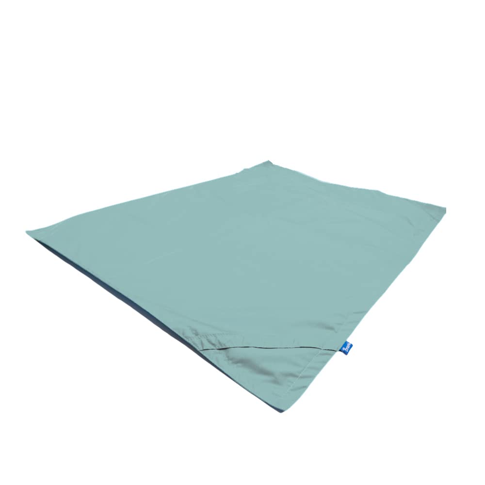Bruni Fodera per pouf (verde menta) con fodera interna – Rivestimento per sacco a pelo rettangolare da 180 x 140 cm, XXL, per interni ed esterni, senza imbottitura