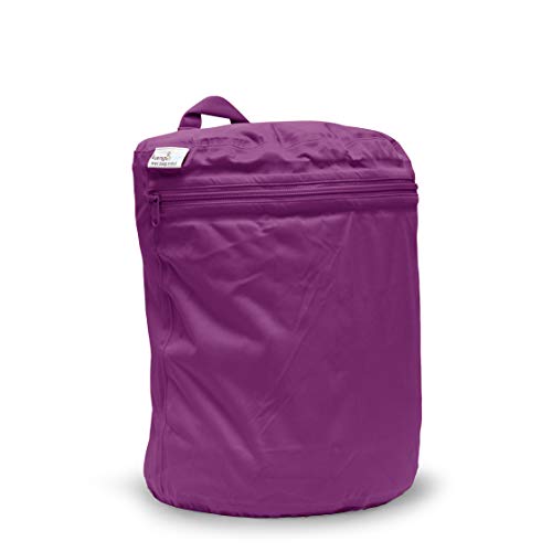 Image of Kanga Care Wet Bag Mini Seam Sealed Waterproof 3D Dimensional for Baby Cloth Diapers, Travel, Beach, Pool, Gym, Swim | Orchid