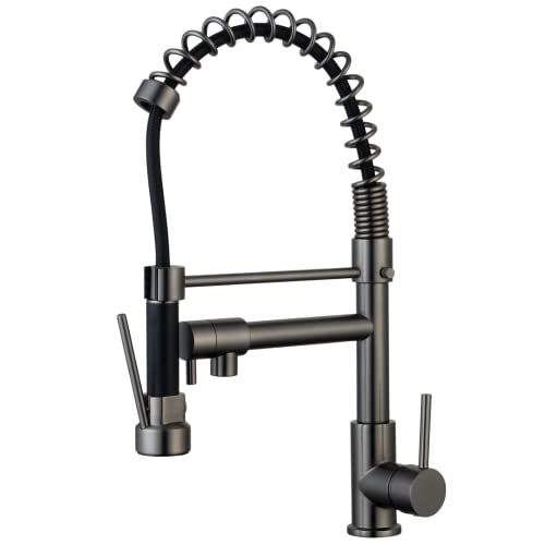 Essebagno Big Pro Wastafelarmatuur met sproeier in Gun-Metal