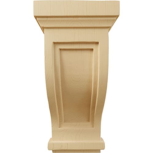 Ekena Millwork COR04X05X10TRAL Traditional Recessed Wood Corbels, 4 3/4"W X 5"D X 10"H, Alder thumb #1