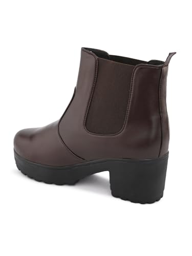Image of XE Looks Attractive,Comfortable & Stylish Casual High Block Heel Boot For Women Ankle Length Design