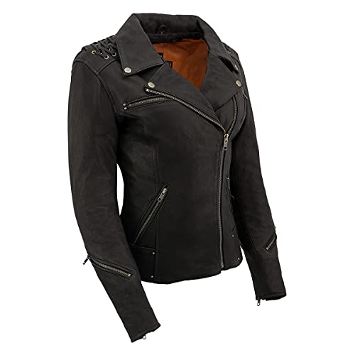 Image of Milwaukee Leather Women's Classic Premium Leather Motorcycle MC Style Riding Jacket