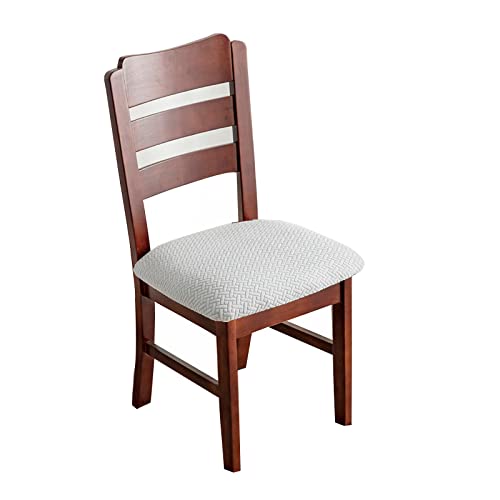 YUMIYU Fundas Sillas Funda Impermeable para Taburete Funda de Asiento elástica, Desmontables Lavable Suave Adecuado por Comedor Hotel Reunión Sala de Estar Banquete -Blanco-45*50*8 Cover