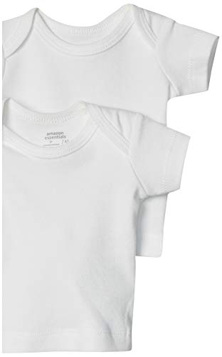 Amazon Essentials Unisex Babies' Lap-Shoulder Tee, Pack Of 6, Bright White, 9 Months #TOP2