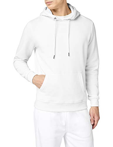 Preisvergleich Produktbild Urban Classics Herren Kapuzenpullover Basic Sweat Hoodie, einfarbiger Kapuzensweater mit Känguru Tasche, Kapuze verstellbar - Farbe white, Größe L