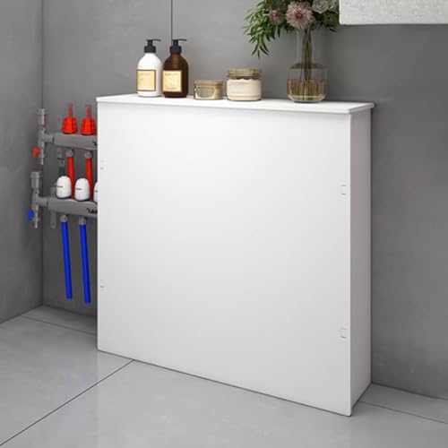 Cubierta De Radiador, Cubreradiador Moderno Protector Refractario Blancos De PVC Armario Cubre Calentador para Salón, Domitorio, Oficina, Fácil De Limpiar(50x80x20cm)