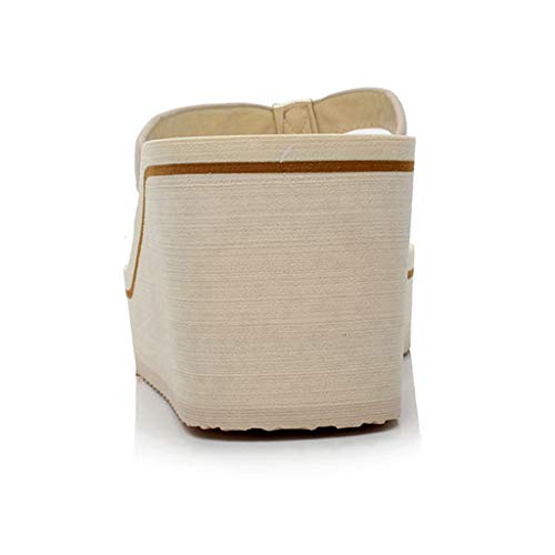 MIOKE Women's Wedge Flipflops Sandals High Heel Platform Summer Beach Nonslip Comfort Casual Thong Sandal4