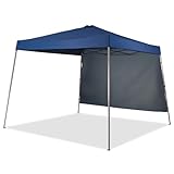 GDY Toldo desplegable de 8 x 10 pies para exteriores, azul marino.