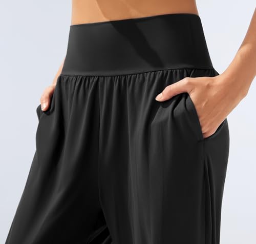 AFITNE Women's Yoga Joggers Cuffed Loose Workout Fold Over Sweatpants Comfy High Waisted Lounge Pants with Pockets4