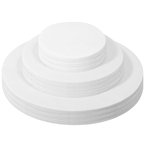 Kifmurase 150Pcs Plate Separators Storage Dividers, Thick and Premium Felt Plate Dividers, Round China Dish Protectors, Plates Cushion Pads for China, Dish, Coffee Saucers (3 Sizes)