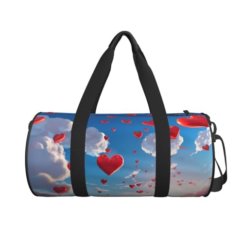 Travel Bag For Women,Hearts In The Print Personal Item Duffle Bags,Weekend Travel Duffel Tote Bag,Travel Sport Gym Bag For Men,Airplane Travel Essentials For Flying2
