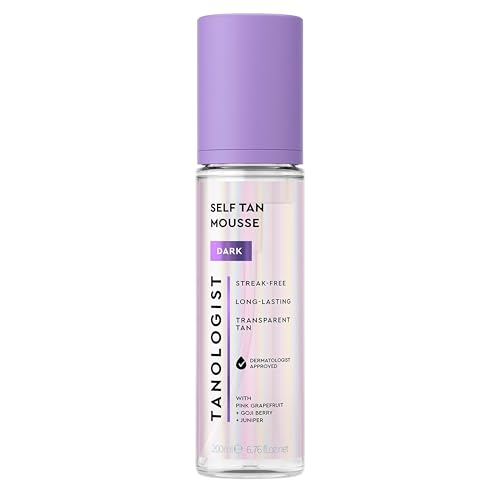 Tanologist Self Tan Mousse- Dark, Fast-Developing, Transfer-Proof Clear Self Tanner