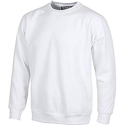 Ropa De Trabajo Bahia Blanca Work Team Sudadera Cuello Caja con puños y Cintura elásticos. Hombre Blanco XXL