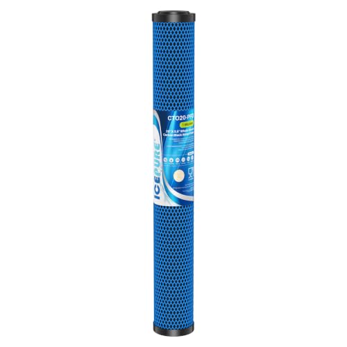 Image of 1 Micron 20 inch x 2.5 inch Whole House PFOA /PFOS Removal Water Filter | Coconut Shell Activated Carbon Filter Replacement for C1-20, EP-20, HX-CB-25-2010, F3WCB32, CTO20, Pack of 1