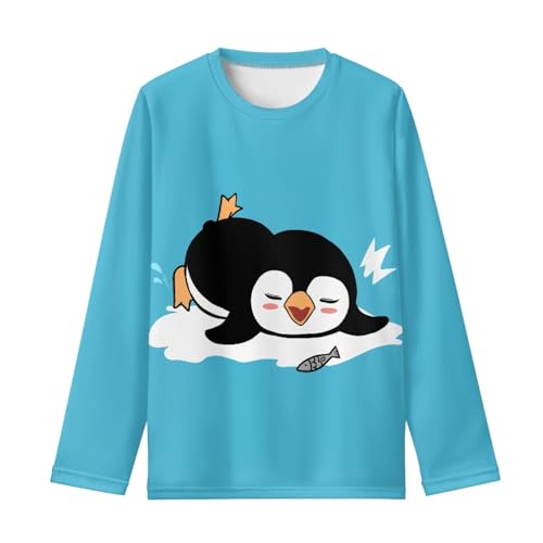 HUIACONG Kids Girls Long Sleeve Shirt Children Crewneck Tshirt for Boys