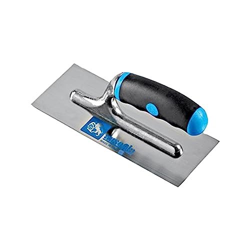 Ausonia - 42025 Taloche Truelle à Plâtre Taloche de Lissage Platoir Lisse De Finition pour Travaux de Maçonnerie pour stuc Lame Acierm20x8 cm avec Poignée...