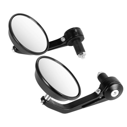 Espejos retrovisores para motocicleta extremos de barra redonda 7/8 accesorios de scooter azul 2
