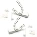 Luomorgo 1 Pair Plastic Toilet Seat Hinges, White Toilet Seat Hinges Replacement with Bolts, Nuts