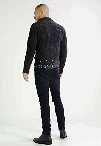 Image of SKADO Genuine Leather Jacket Men Real Leather Jacket Biker Soft Lambskin SlimFit